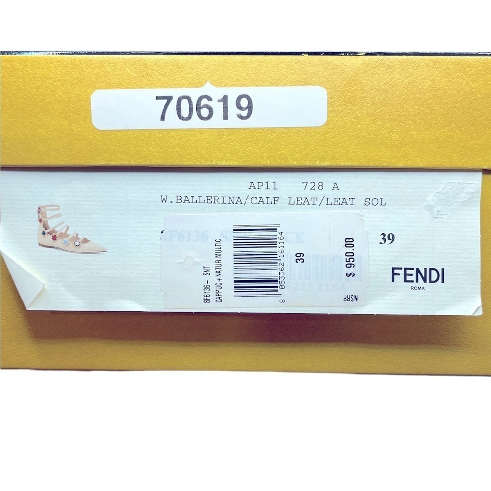 FENDI Flowerpower Patent Leather Ballet Flats Size 39EU 9US - Picture 14 of 16